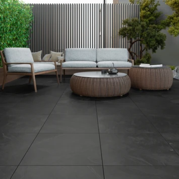 Keramische Terrastegel Kerastrada Leisteen Antraciet 60x60x3cm Keramische Terrastegel Kerastrada Leisteen Antraciet 60x60x3cm -Buiten Tuin 123 1067