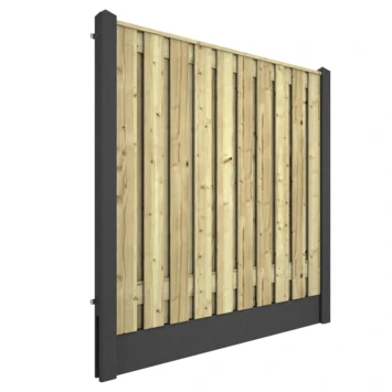 Houtbetonschutting Antraciet Grenen per meter Houtbetonschutting Antraciet Grenen Per Meter -Buiten Tuin 123 1443