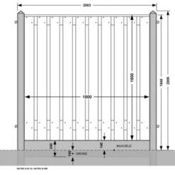 Houtbetonschutting Antraciet Douglas Per Meter 5 Houtbetonschutting Antraciet Douglas Per Meter -Buiten Tuin 123 1480