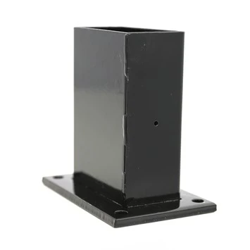 Voet voor rechthoekige paal zwart 60/120 mm Voet Voor Rechthoekige Paal Zwart 60/120 Mm -Buiten Tuin 123 1489