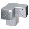 Paalverbinder Voor Pergola Hoekstuk 3-kants 9x9 Cm Gegalvaniseerd -Buiten Tuin 123 1525