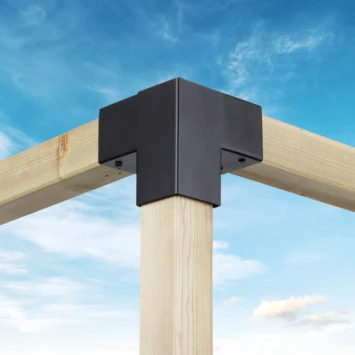 Paalverbinder voor pergola hoekstuk 3-kants 9x9 cm zwart Paalverbinder Voor Pergola Hoekstuk 3-kants 9x9 Cm Zwart -Buiten Tuin 123 1576