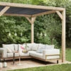 Pergola Silvano Douglas Met Schaduwdoek 324x324 Cm -Buiten Tuin 123 162