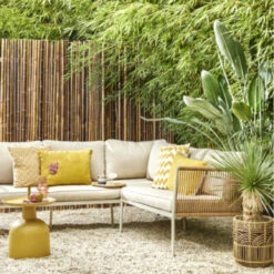 Bamboe Schutting Zwart Ca. 180x180 Cm -Buiten Tuin 123 1649