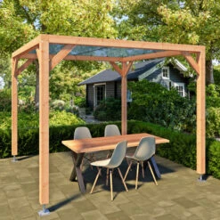 Pergola Silvano Douglas Met Schaduwdoek 324x324 Cm 5 Pergola Silvano Douglas Met Schaduwdoek 324x324 Cm -Buiten Tuin 123 165