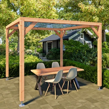 Pergola Silvano Douglas met schaduwdoek 324x324 cm Pergola Silvano Douglas Met Schaduwdoek 324x324 Cm -Buiten Tuin 123 165