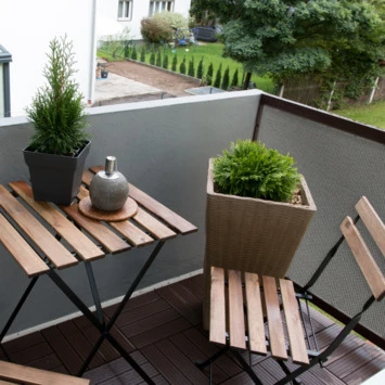 Balkonscherm doek grijs 90x500cm Balkonscherm Doek Grijs 90x500cm -Buiten Tuin 123 1698