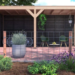 Gaas Startpakket Tuinhek Hardhout 75x180cm liggend -Buiten Tuin 123 1947