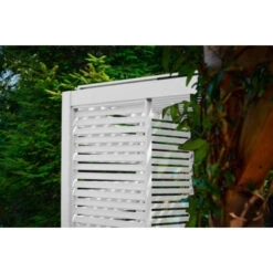 Zijwand Louvre Voor Pergola Classic & Deluxe Wit 300 Series -Buiten Tuin 123 212