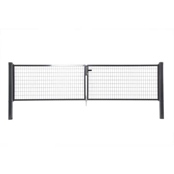 Dubbele poort Napoli ral 7016 antraciet 100x400 cm Dubbele Poort Napoli Ral 7016 Antraciet 100x400 Cm -Buiten Tuin 123 2146