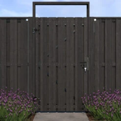 Poortpakket Antraciet Op Metalen Frame 6 Poortpakket Antraciet Op Metalen Frame -Buiten Tuin 123 2152