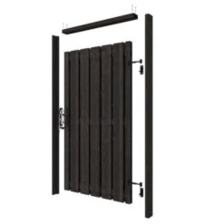 Poortpakket Antraciet Op Metalen Frame 10 Poortpakket Antraciet Op Metalen Frame -Buiten Tuin 123 2156