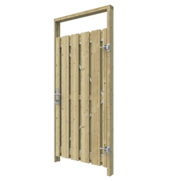 Poortpakket grenen hout op metalen frame Poortpakket Grenen Hout Op Metalen Frame -Buiten Tuin 123 2166