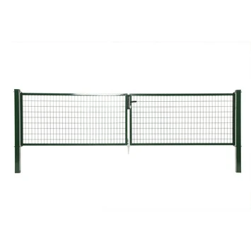Napoli dubbele poort groen 200x2x150cm RAL6005 Napoli Dubbele Poort Groen 200x2x150cm RAL6005 -Buiten Tuin 123 2182