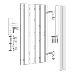 Poortpakket Douglas Op Metalen Frame 5 Poortpakket Douglas Op Metalen Frame -Buiten Tuin 123 2208