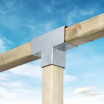 Paalverbinder voor pergola T-verbindingsstuk 3-kants 7x7 cm gegalvaniseerd Paalverbinder Voor Pergola T-verbindingsstuk 3-kants 7x7 Cm Gegalvaniseerd -Buiten Tuin 123 2240