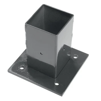 Voet voor vierkante paal antraciet 60/60 mm Voet Voor Vierkante Paal Antraciet 60/60 Mm -Buiten Tuin 123 2253