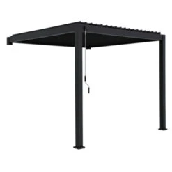 Pergola Classic Zwart 3x3 - 2 Palen 4 Pergola Classic Zwart 3x3 - 2 Palen -Buiten Tuin 123 227