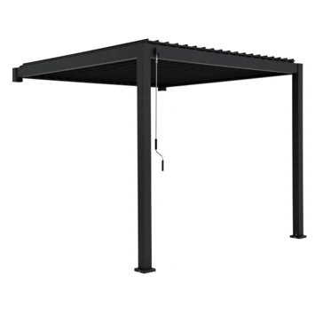 Pergola Classic Zwart 3x3 - 2 palen Pergola Classic Zwart 3x3 - 2 Palen -Buiten Tuin 123 227