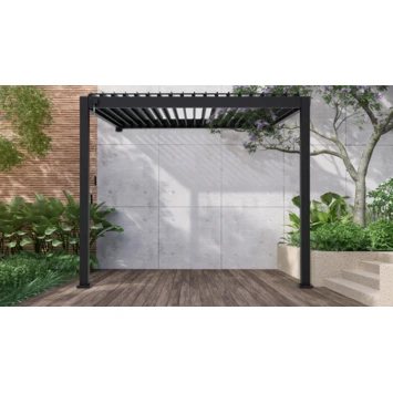 Pergola Classic Zwart 3x3 - 2 palen Pergola Classic Zwart 3x3 - 2 Palen -Buiten Tuin 123 229