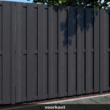 Schutting Royal Antraciet Grenen ca. 180x180 cm Schutting Royal Antraciet Grenen Ca. 180x180 Cm -Buiten Tuin 123 2311