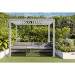 Pergola Basic Wit 3x3m 6 Pergola Basic Wit 3x3m -Buiten Tuin 123 236