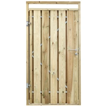 Poort voor Houtbetonschutting grenen linksdraaiend 100cm breed Poort Voor Houtbetonschutting Grenen Linksdraaiend 100cm Breed -Buiten Tuin 123 2376