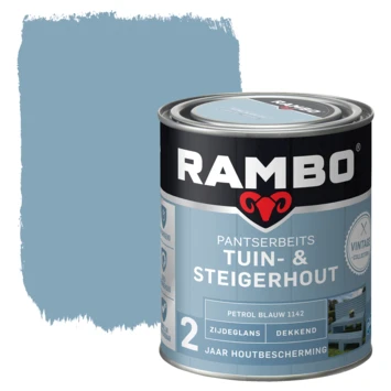 Rambo vintage pantserbeits tuin- en steigerhout dekkend petrol blauw zijdeglans 750 ml Rambo Vintage Pantserbeits Tuin- En Steigerhout Dekkend Petrol Blauw Zijdeglans 750 Ml -Buiten Tuin 123 2528