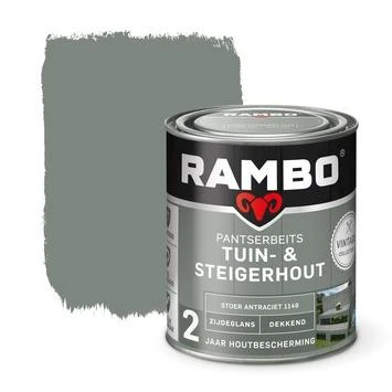 Rambo vintage pantserbeits tuin- en steigerhout dekkend stoer antraciet zijdeglans 750 ml Rambo Vintage Pantserbeits Tuin- En Steigerhout Dekkend Stoer Antraciet Zijdeglans 750 Ml -Buiten Tuin 123 2529