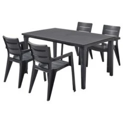 ALLIBERT All Stoel Ibiza Grafiet -Buiten Tuin 123 2643