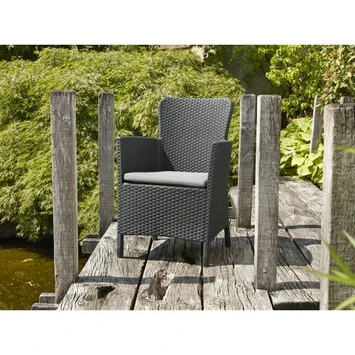 Tuinstoel Miami Antraciet ALLIBERT Tuinstoel Miami Antraciet -Buiten Tuin 123 2651