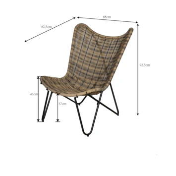 Vlinderstoel Belize Zwartbruin Vlinderstoel Belize Zwartbruin -Buiten Tuin 123 2669