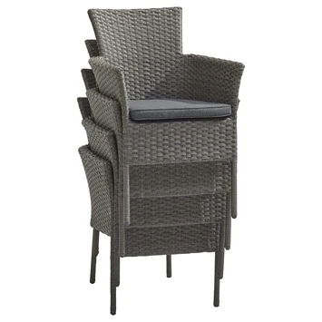 Stapelstoel Malaga Antraciet Wicker Stapelstoel Malaga Antraciet Wicker -Buiten Tuin 123 2677