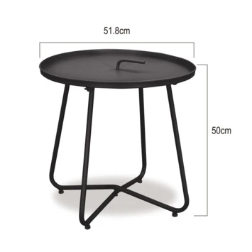 Bijzettafel Reno Zwart Bijzettafel Reno Zwart -Buiten Tuin 123 2819