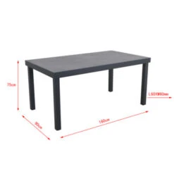 Tafel San Remo 160x90 Cm -Buiten Tuin 123 2827