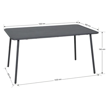 Tafel Tavira Zwart Tafel Tavira Zwart -Buiten Tuin 123 2833