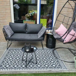 Loungebank Madrid Zwart 4 Loungebank Madrid Zwart -Buiten Tuin 123 2939