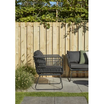 Loungebank Madrid Zwart Loungebank Madrid Zwart -Buiten Tuin 123 2940