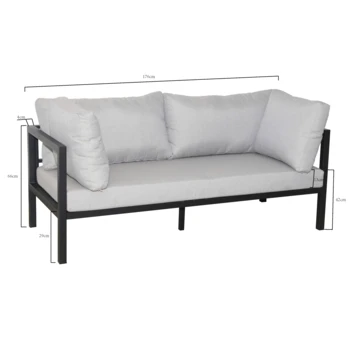 Loungebank Evora Antraciet Loungebank Evora Antraciet -Buiten Tuin 123 2942