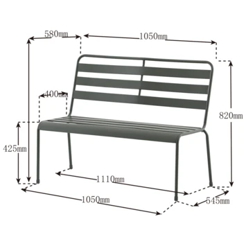 Tuinbank Digne Legergroen Tuinbank Digne Legergroen -Buiten Tuin 123 2944