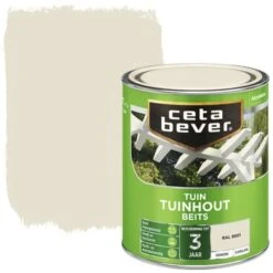 CetaBever Tuinhoutbeits Dekkend RAL 9001 Zijdeglans 750 Ml