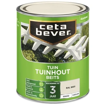 CetaBever Tuinhoutbeits dekkend RAL 9001 zijdeglans 750 ml CetaBever Tuinhoutbeits Dekkend RAL 9001 Zijdeglans 750 Ml -Buiten Tuin 123 2976
