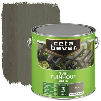 CetaBever Tuinhoutbeits transparant grijs zijdeglans 2,5 L CetaBever Tuinhoutbeits Transparant Grijs Zijdeglans 2,5 L -Buiten Tuin 123 2981