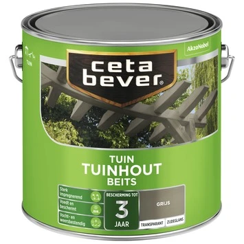 CetaBever Tuinhoutbeits transparant grijs zijdeglans 2,5 L CetaBever Tuinhoutbeits Transparant Grijs Zijdeglans 2,5 L -Buiten Tuin 123 2982