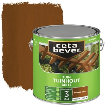 CetaBever Tuinhoutbeits transparant donker eiken zijdeglans 2,5 L CetaBever Tuinhoutbeits Transparant Donker Eiken Zijdeglans 2,5 L -Buiten Tuin 123 3006
