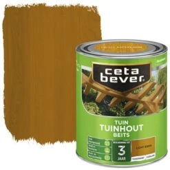 CetaBever Tuinhoutbeits Transparant Licht Eik Zijdeglans 750 Ml -Buiten Tuin 123 3017