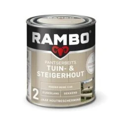 Rambo Vintage Pantserbeits Tuin- En Steigerhout Dekkend Poeder Beige Zijdeglans 750 Ml -Buiten Tuin 123 3065