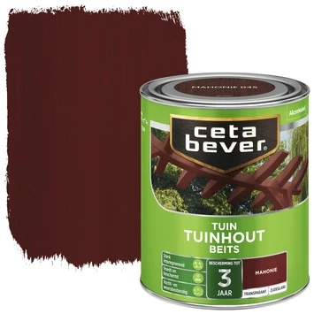 CetaBever Tuinhoutbeits transparant mahonie zijdeglans 750 ml CetaBever Tuinhoutbeits Transparant Mahonie Zijdeglans 750 Ml -Buiten Tuin 123 3097