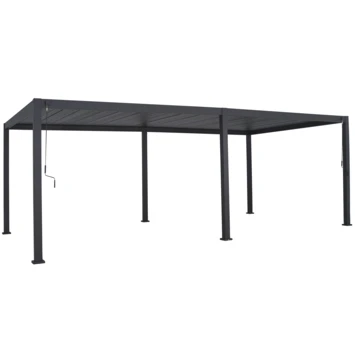 Pergola Deluxe Zwart 3,6x7,2m Pergola Deluxe Zwart 3,6x7,2m -Buiten Tuin 123 315