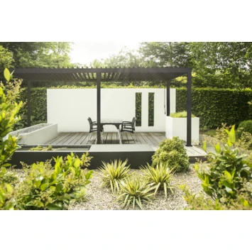 Pergola Deluxe Zwart 3,6x7,2m Pergola Deluxe Zwart 3,6x7,2m -Buiten Tuin 123 319